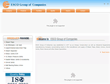 Tablet Screenshot of escoindia.com